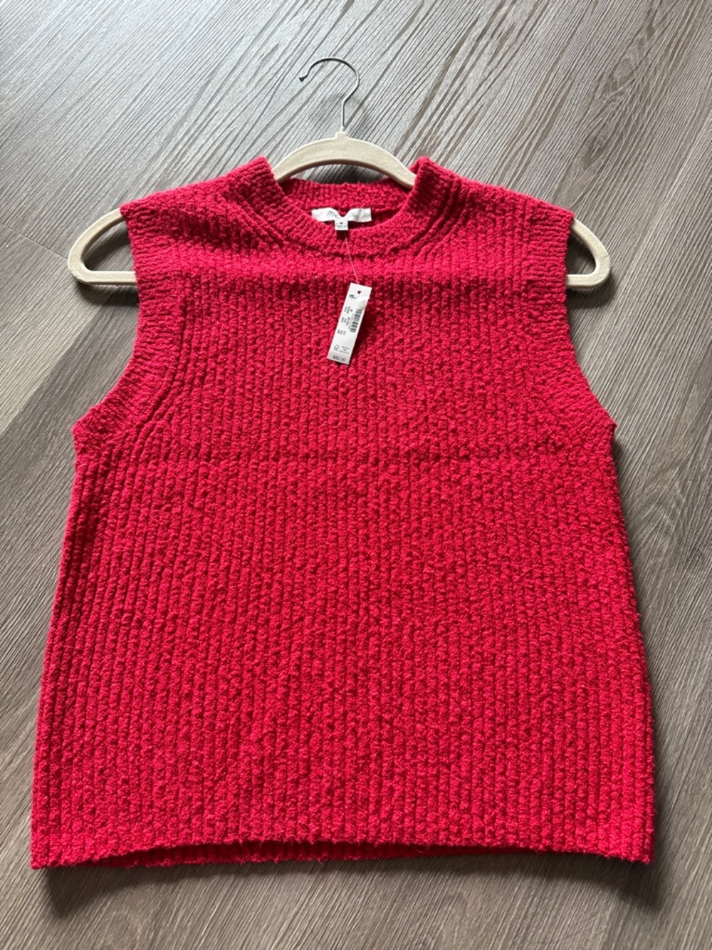 NWT Madewell red sweater vest size medium